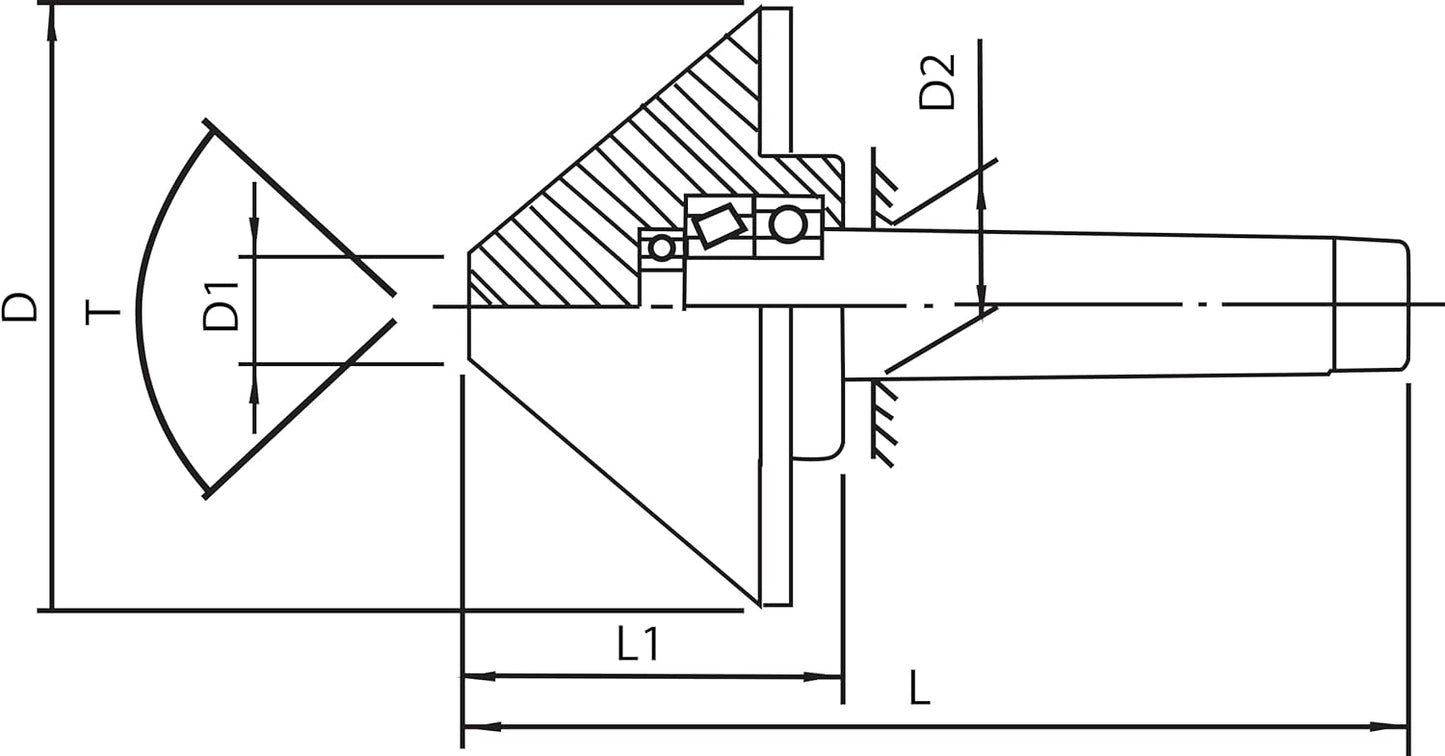 K-Gualda Morse Taper 4 MT4X3"(78mm) Bull Nose Live Revolving Center for Lathe
