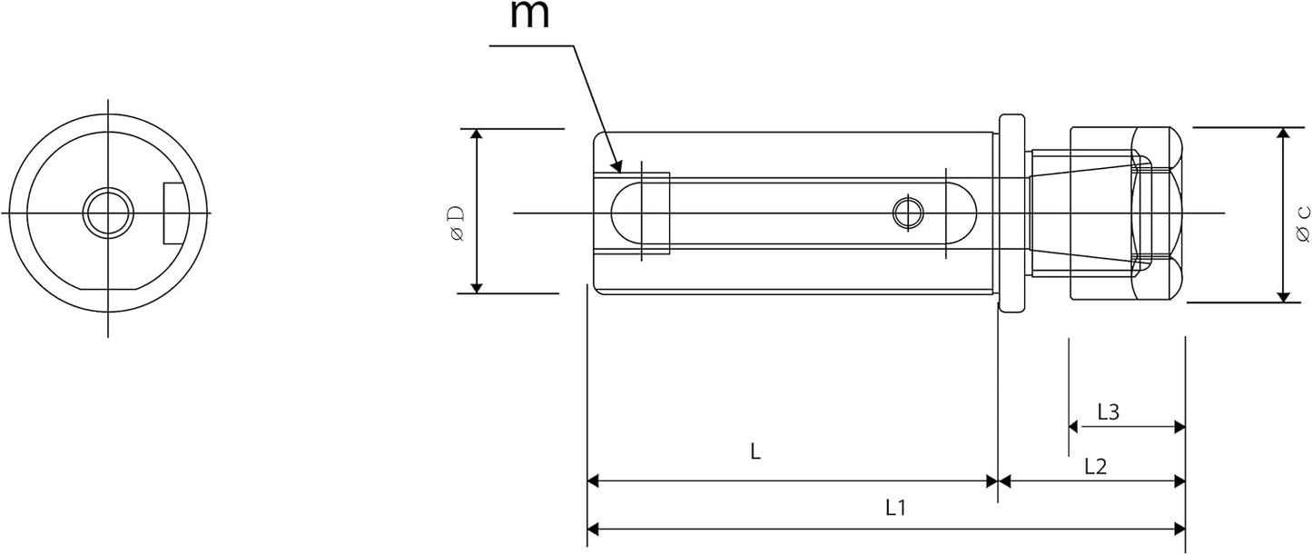 K-Gualda C40-ER20-80L Collet Holder for NC Lathe