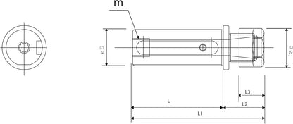 K-Gualda C40-ER25-80L Collet Holder for NC Lathe