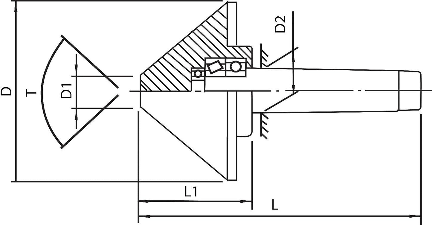 K-Gualda Morse Taper 5 MT5X3"(78mm) Bull Nose Live Revolving Center for Lathe
